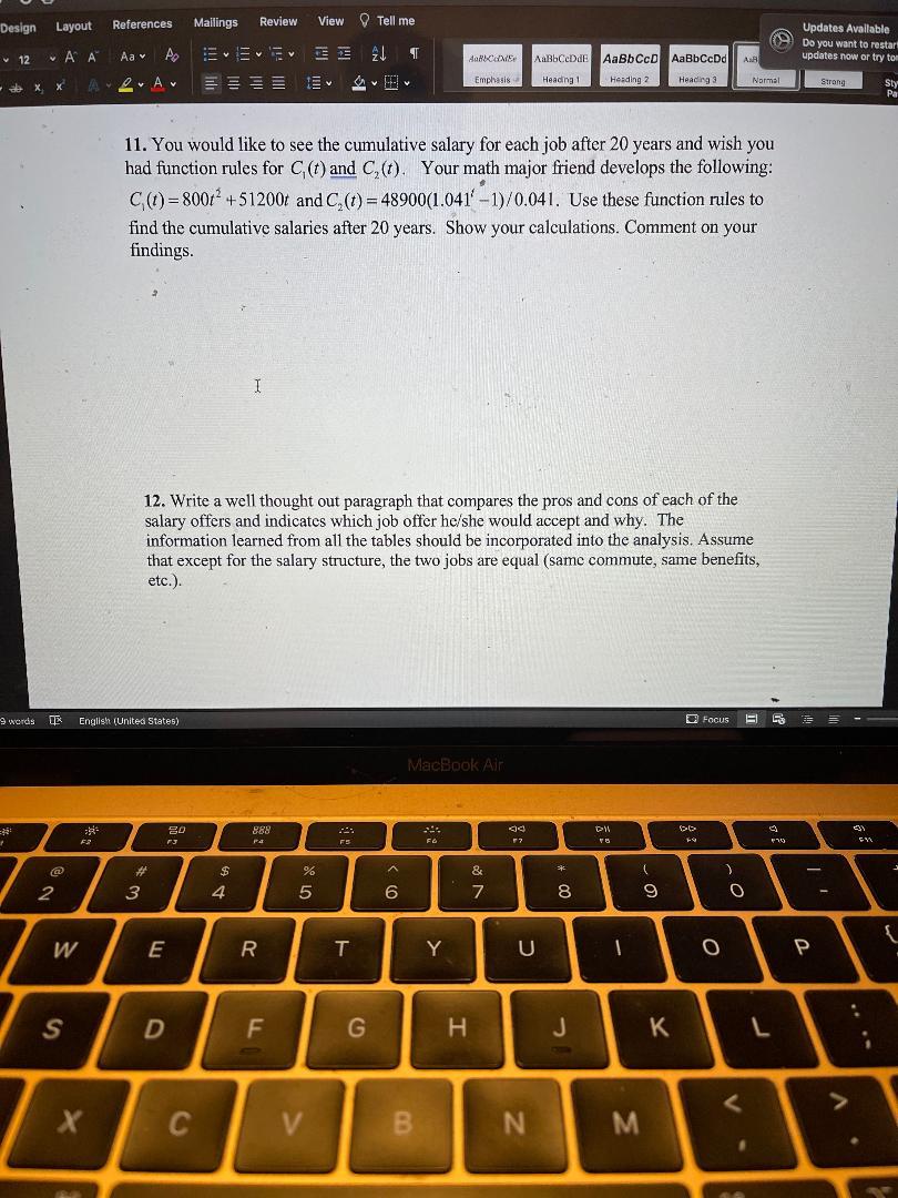 to restart to install these updates now or try tonight? A es