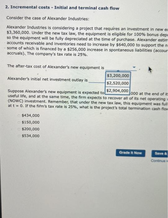 case of Alexander Industries: Alexander Industries is considering a project that requires