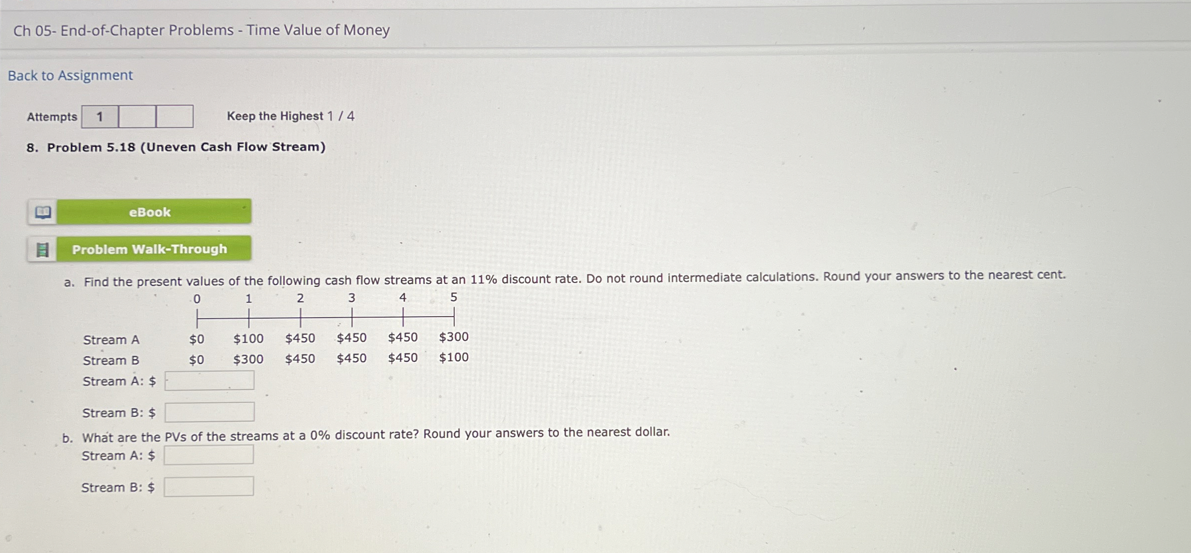  Ch 05- End-of-Chapter Problems - Time Value of Money Back to