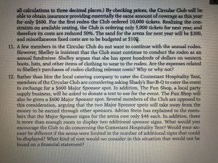 Circular Club sponsor a pro- fessional rodeo. In her presentation to the