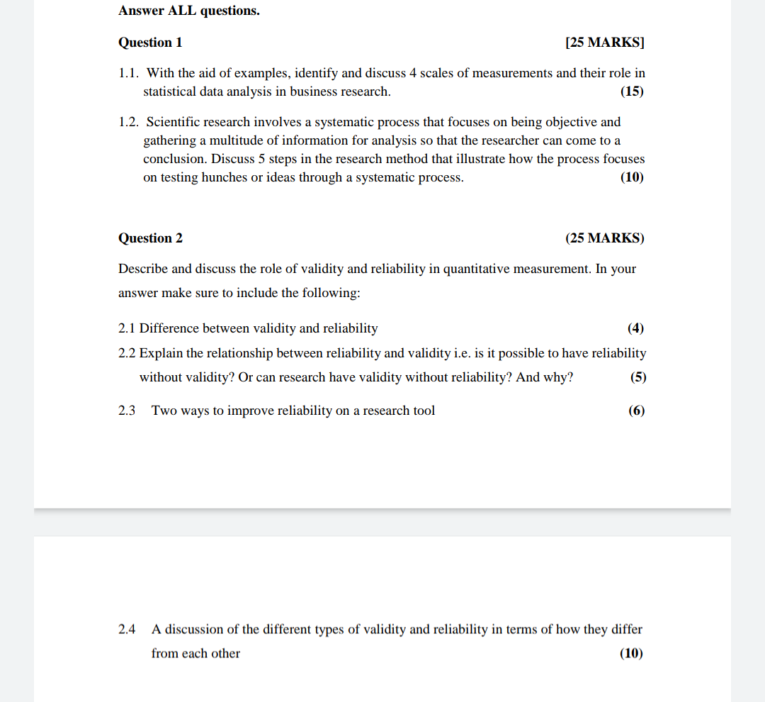  the module is quantitative methods and business research methodology..for BBA honours.