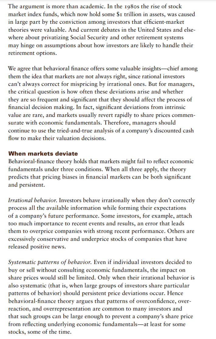 1 and 2, who do you think is driving markets - short-term