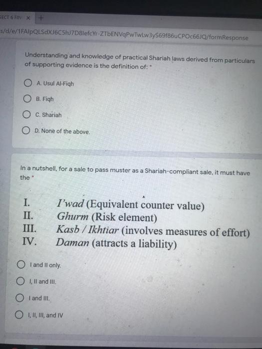 deception in a business transaction. O I and II only. O 1,