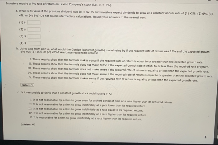 a dividend, Do, of $2.25. It expects to have nonconstant growth of