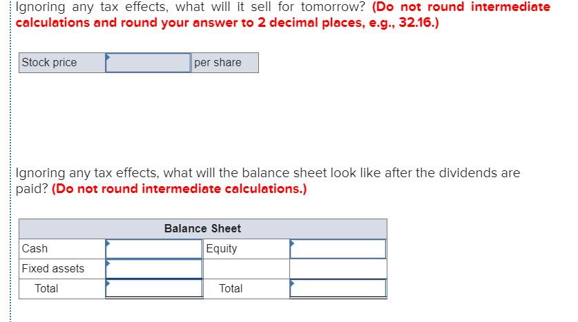 market value terms. There are 5,000 shares of stock outstanding Market Value