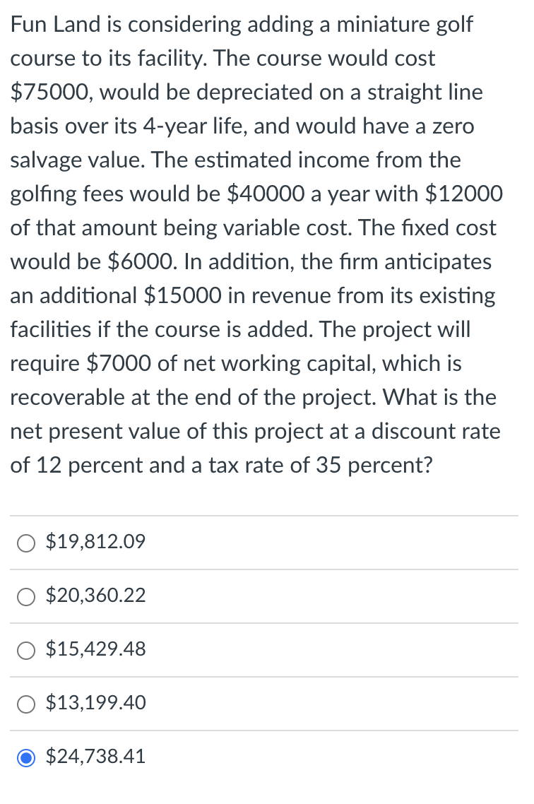 Fun Land is considering adding a miniature golf course to its