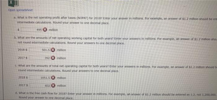 answer of $1.2 million should be entered us 1.2, not 1.200.000. Do