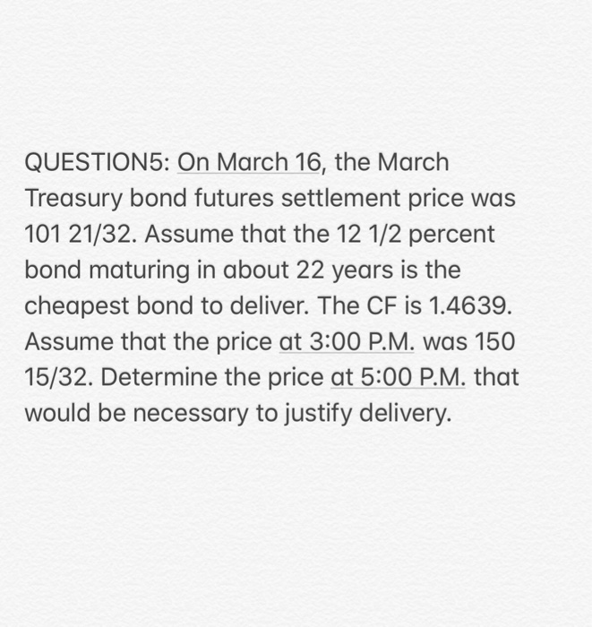  Hello! Please help me solve this. Thank you ! QUESTION5: On
