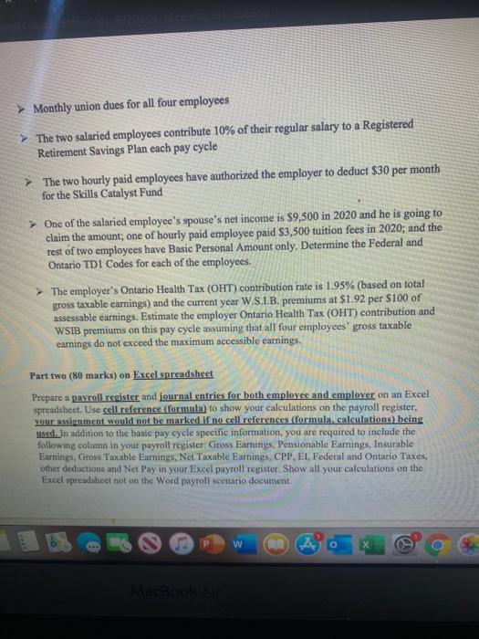 your own pay cycle scenario for an Ontario employer (with a company