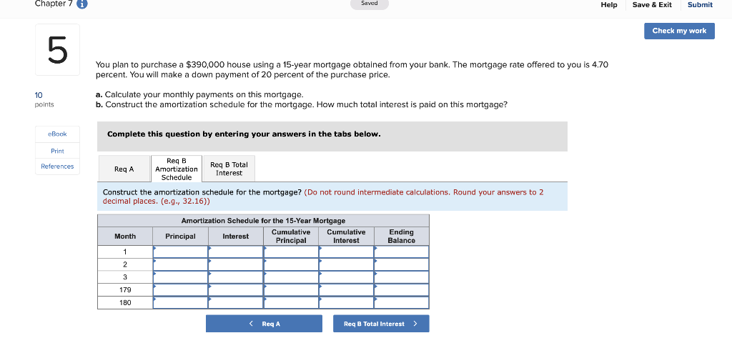  Chapter 7 i Saved Help Help Save & Exit Submit Check