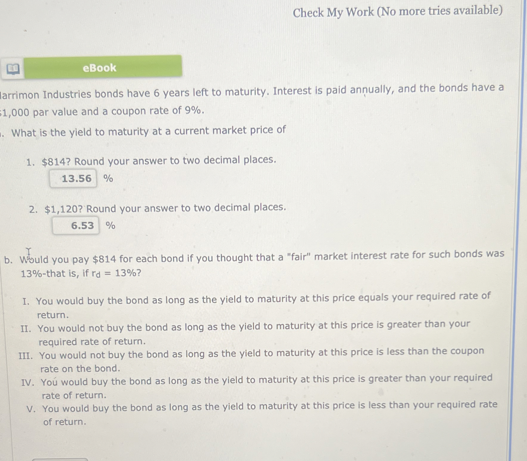  Check My Work (No more tries available) eBook arrimon Industries bonds