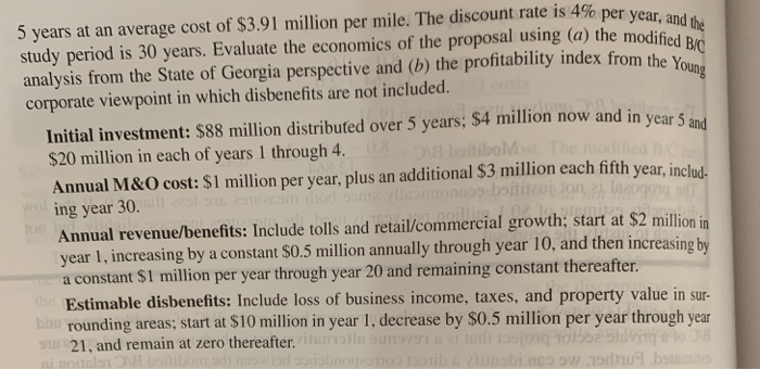 of investment, cost, benefits, disbenefits? retail corridors on both sides of the