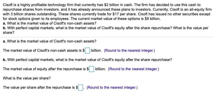  Cisoft is a highly profitable technology firm that currently has $2