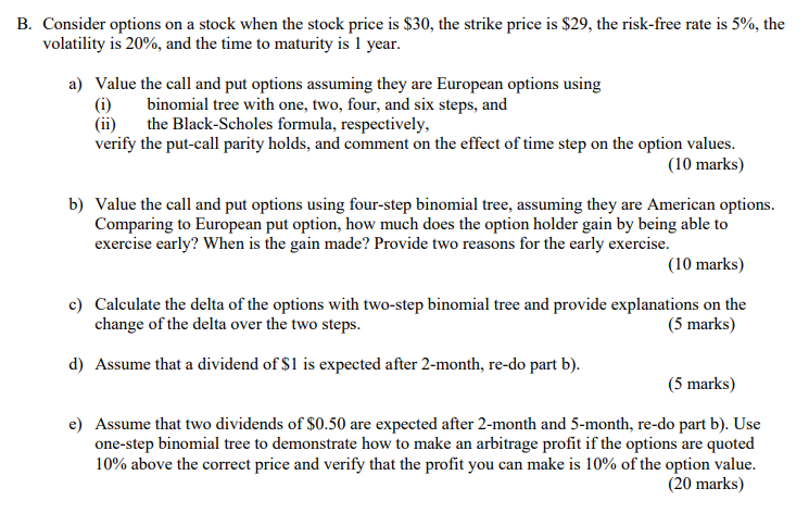 Please answer question a and b, and draw the binomial trees. Thank