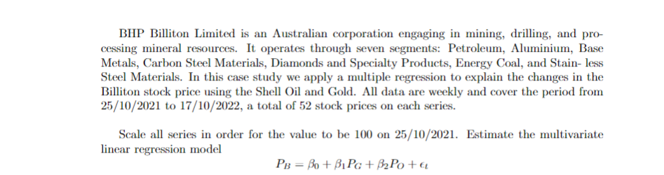 I only need solutions to (d) and (e) BHP Billiton Limited