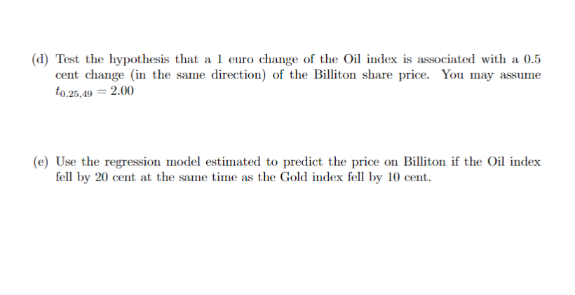 this case study we apply a multiple regression to explain the changes