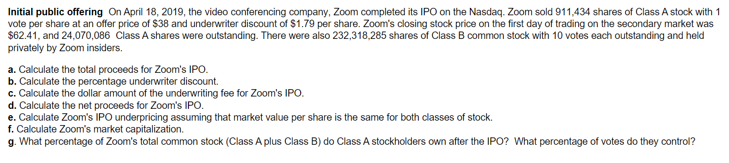 ASAP please final answer only direct thumps up :) Initial public offering