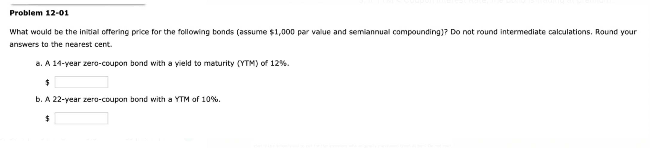  Problem 12-01 What would be the initial offering price for the