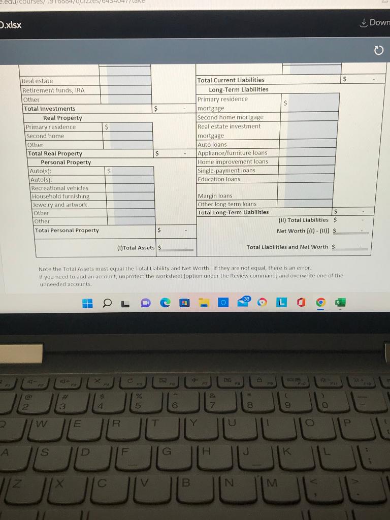 balance sheet reflecting what you would like to achieve by that time