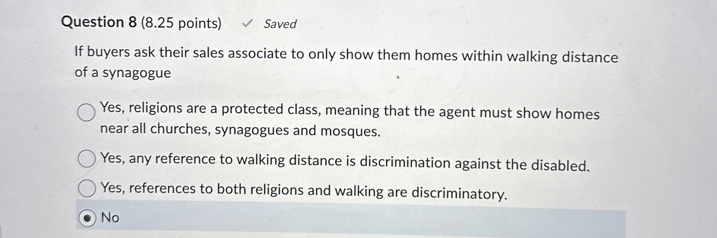  Question 8(8.25 points) If buyers ask their sales associate to only