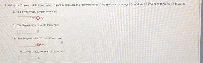bond provided in part b, calculate vields and then construct a new