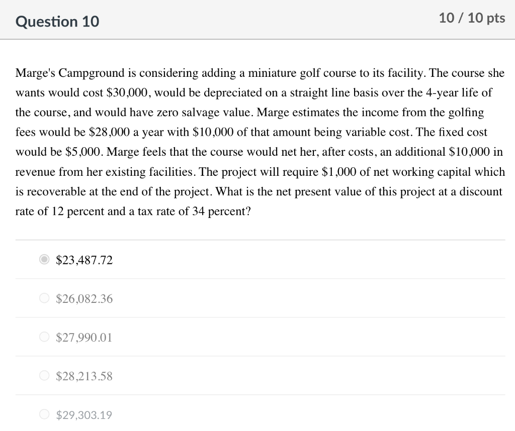 Show written work please! Marge's Campground is considering adding a miniature
