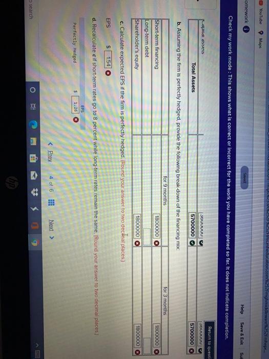 It does not indicate completion. Return to qu Problem 6-21 (modified) Phu