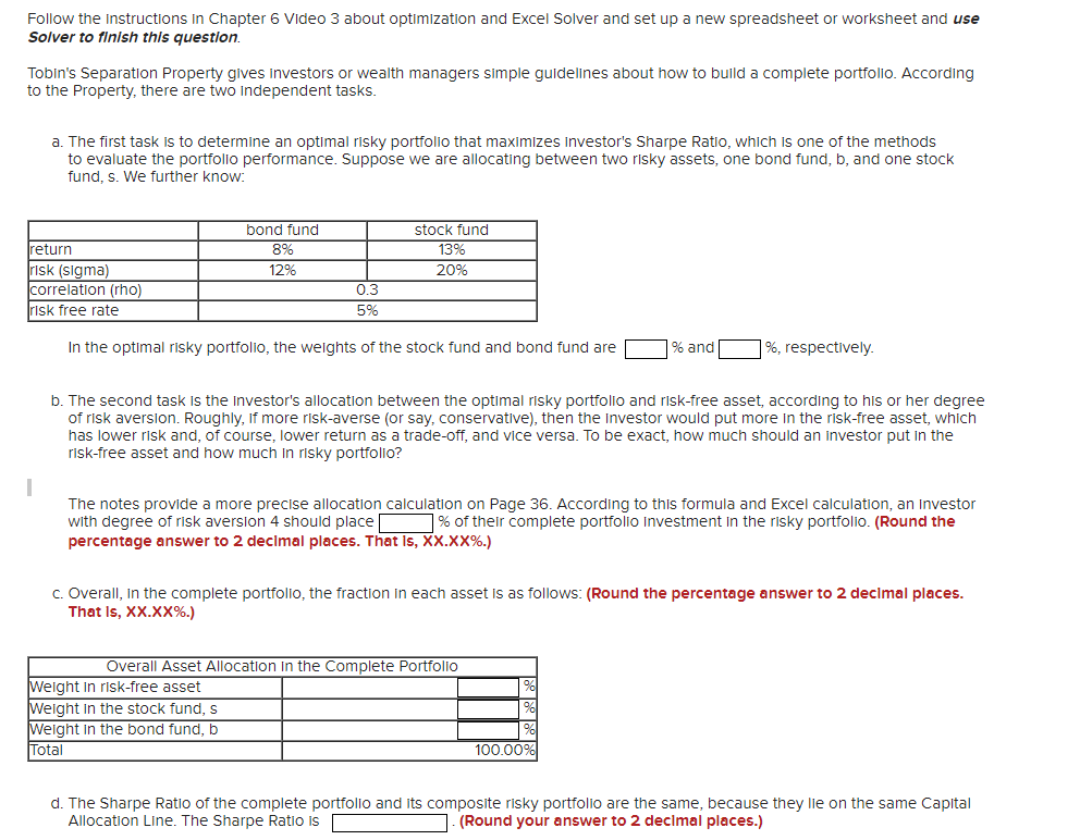 Follow the instructions in Chapter 6 Video 3 about optimization and