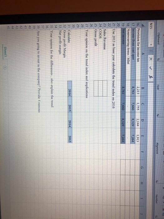 Common Size Income statemnet 2016 2015 2014 2013 2014 118,364 90,069 28.295