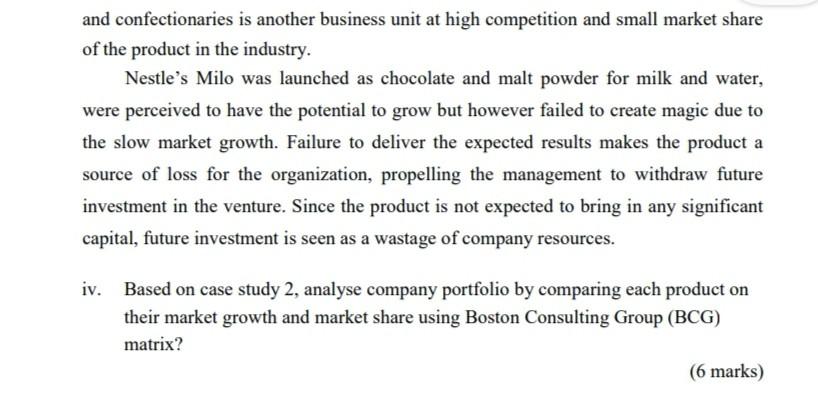 food company Nestle's Maggi Noddles which are high market share with low