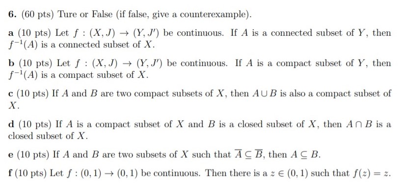 I need help determining if these are true or false and then