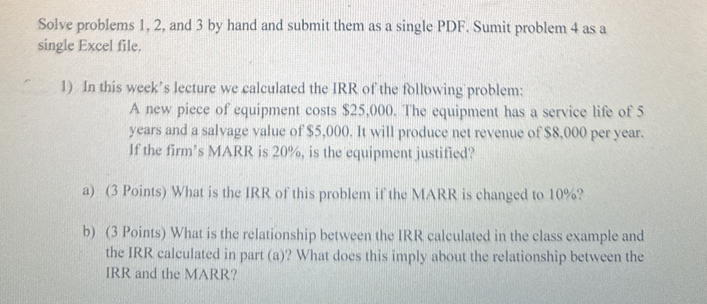  Solve problems 1,2, and 3 by hand and submit them as