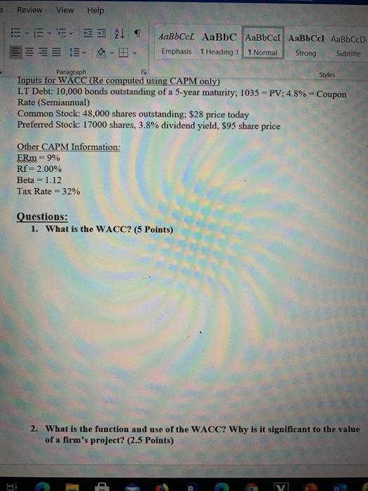  Review View Help E3 214 E DEI AaBbCcL AaBBC AaBbCI AaBbCd