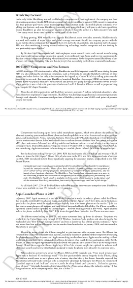 questions to be answered for the case study. The following points should