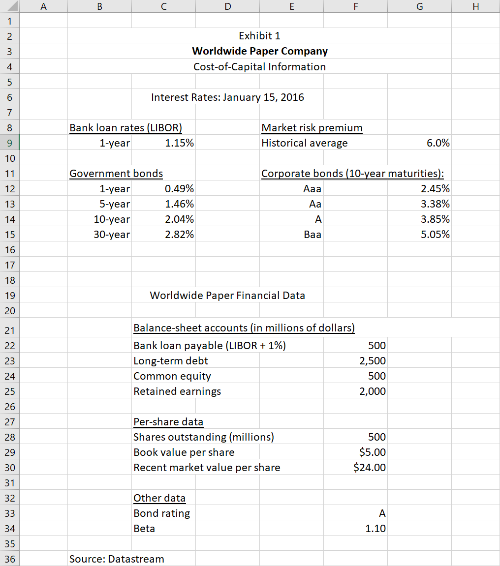 A B E F G H 1 2 3 Exhibit 1