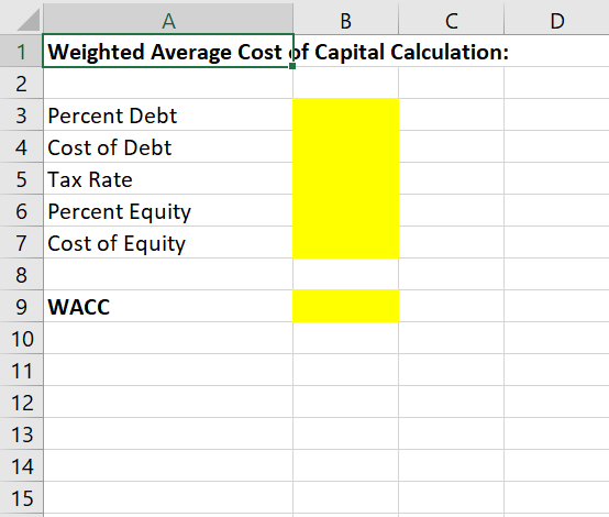 Worldwide Paper Company Cost-of-Capital Information 4 5 6 Interest Rates: January 15,