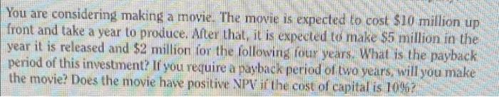 Please show major steps! Cannot use Excel for this answer. You are