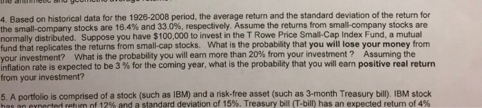  Please do not use excel to answer question 4. Based on