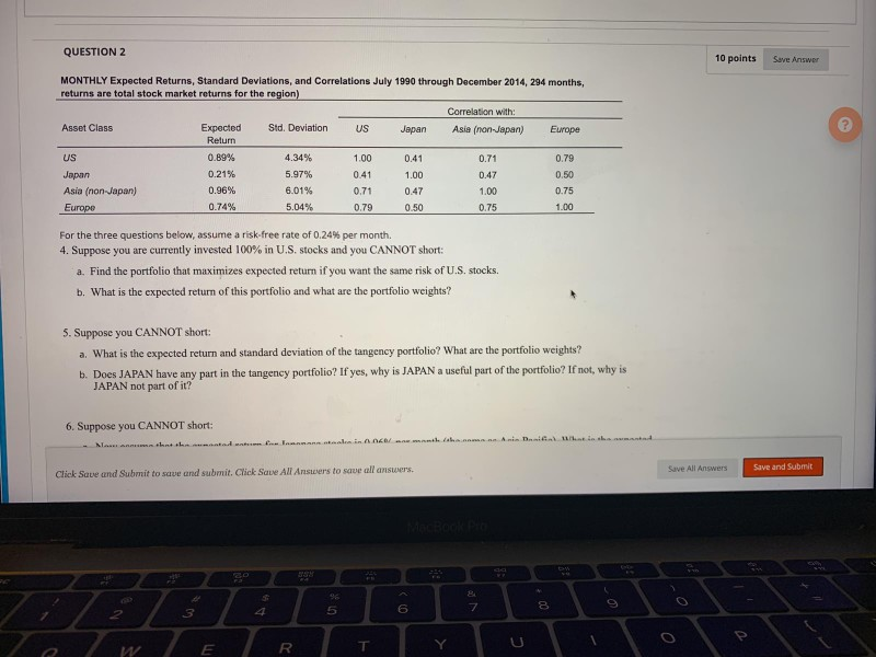 advanced investments question please help! please complete in Excel and show steps
