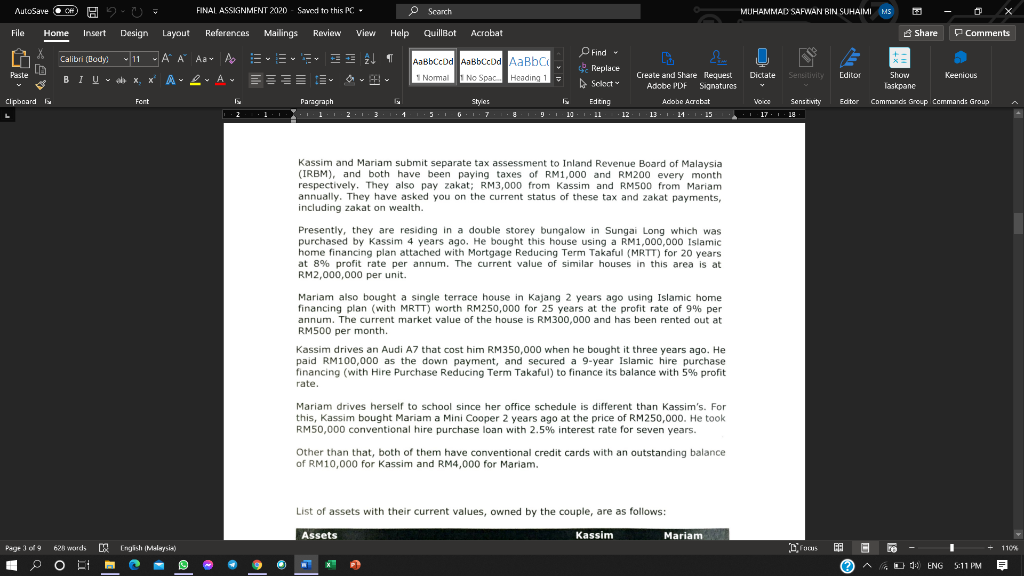 References Mailings Review View Share Comments Calibri (body) 11 A A A