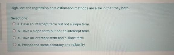 by an amount equal to the Select one O a Difference between