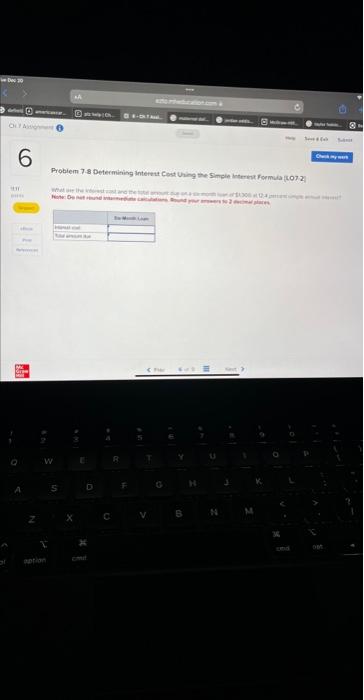 Probiem 7.8 Determinioig interest Cost Uhing the 5 mpie interne Formua fto7.