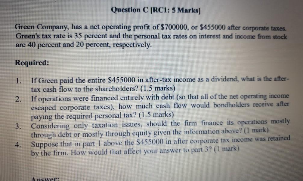 Note: i need the part 03 and 04 please Question C