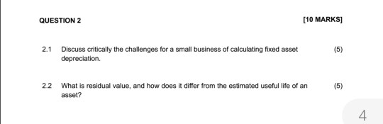  Please help me answer question 2 QUESTION 2 (10 MARKS] (5)