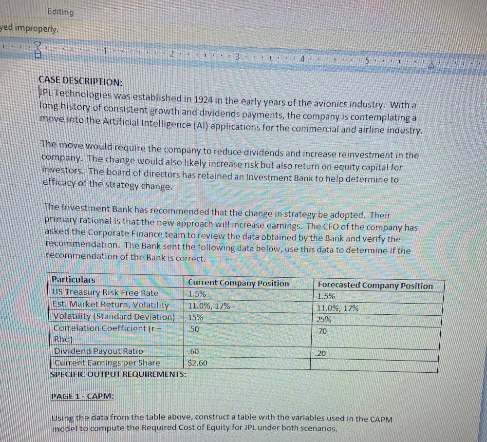 Editing yed improperly. 1 1 1 2015 NU 4 5 CASE
