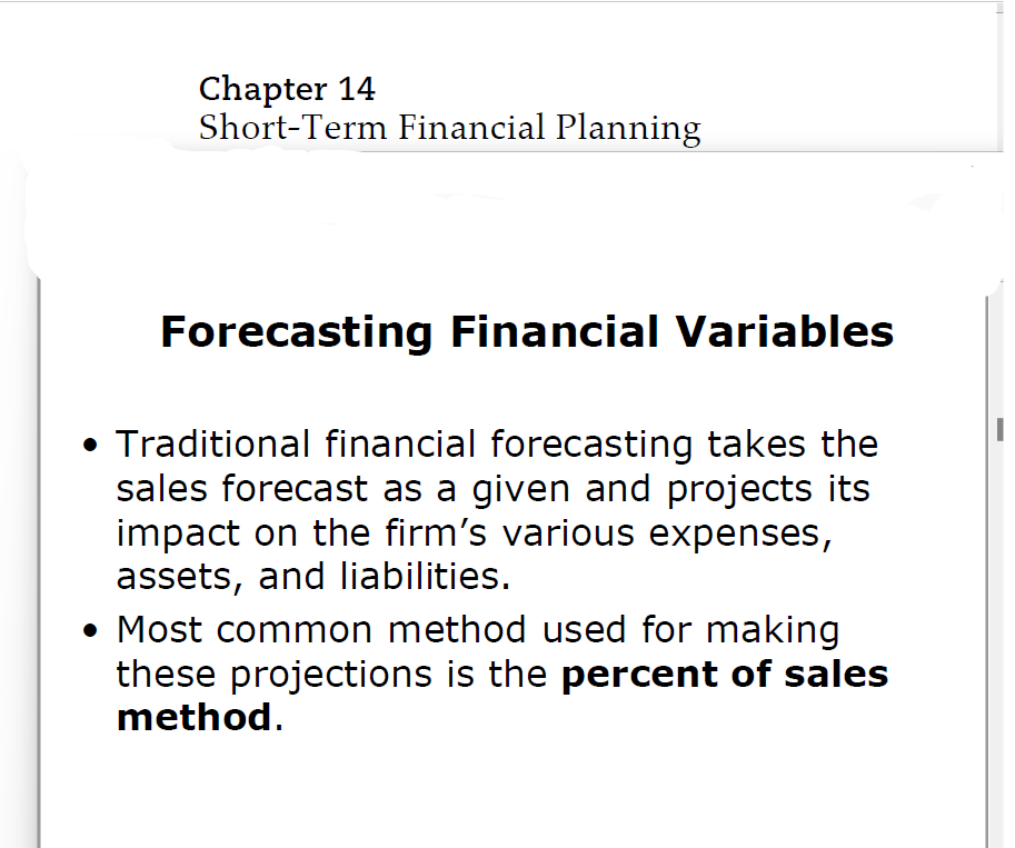 about forecasting financial variable....can you explain the note below....i don't understand it.