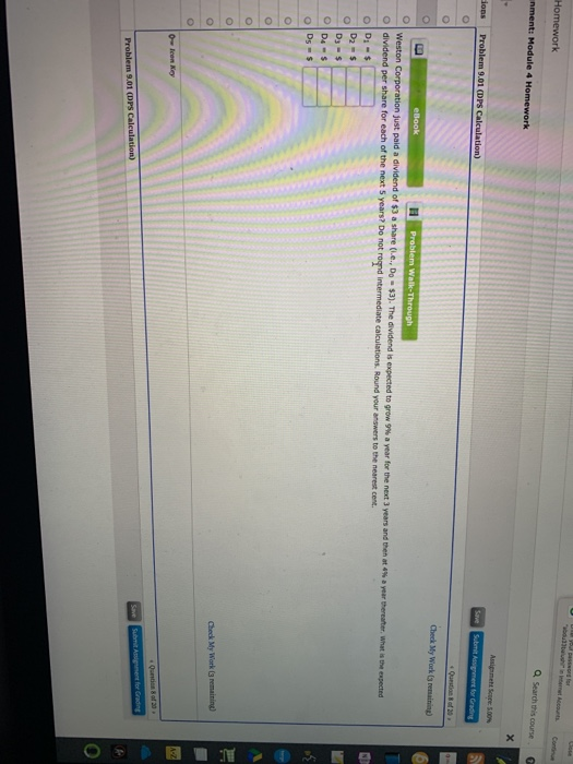  Homework nment Module 4 Homework Search this course ons Problem 9.01