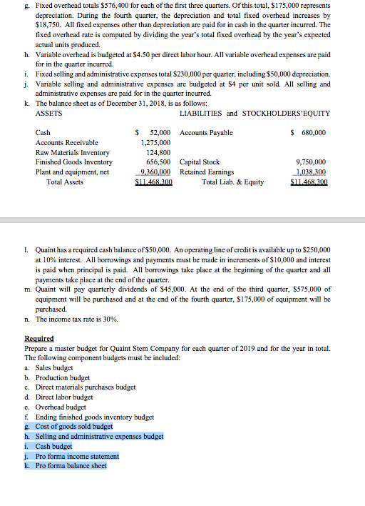 Only need help with part g and on, any help is apreciated,