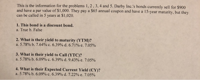  This is the information for the problems 1, 2,3, 4 and