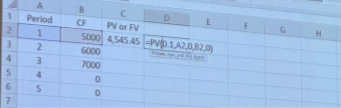 construct a timeline for each problem in Excel. The timeline must include